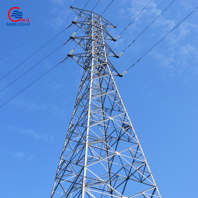 132kv ηλεκτρικός πύργος χάλυβα πύργων ηλεκτρικής δύναμης για τη γραμμή μετάδοσης με την καυτή εμβύθιση που γαλβανίζεται